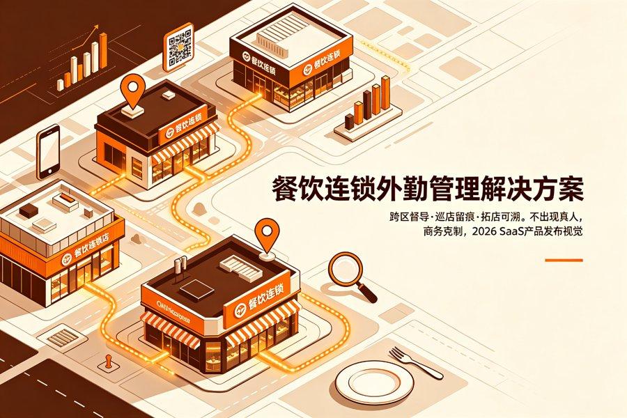 餐饮连锁行业外勤管理解决方案：督导跨区巡店与拓店走访的数字化抓手
