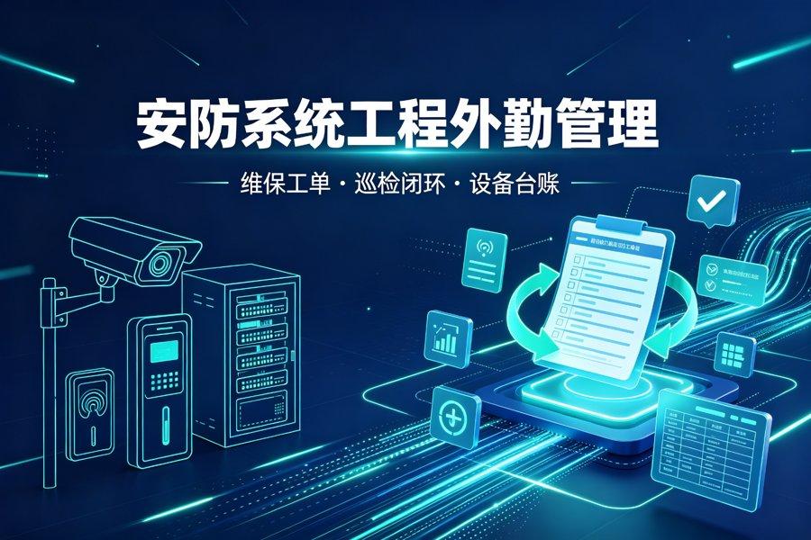 2026安防系统工程行业外勤管理解决方案：维保工单与巡检闭环